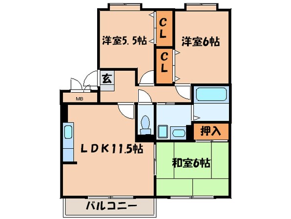 セジュール赤坂の物件間取画像